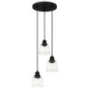 Bennington 3-Light Matte Black Pendant with Water Glass Shades by DSI LIGHTING -Hot Sale Light Society Store matte black dsi lighting chandeliers dshd19521p1 64 1000