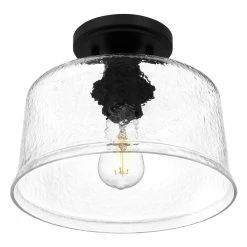 Bennington 11 in. 1-Light Matte Black Semi-Flush Mount by DSI LIGHTING -Hot Sale Light Society Store matte black dsi lighting flush mount lights dshd19521sf 44 1000