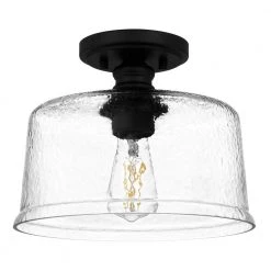 Bennington 11 in. 1-Light Matte Black Semi-Flush Mount by DSI LIGHTING -Hot Sale Light Society Store matte black dsi lighting flush mount lights dshd19521sf c3 1000