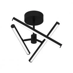 Emily 15 in. 3-Light Matte Black Selectable LED Flush Mount by DSI LIGHTING -Hot Sale Light Society Store matte black dsi lighting flush mount lights dshd19542f1 1f 1000