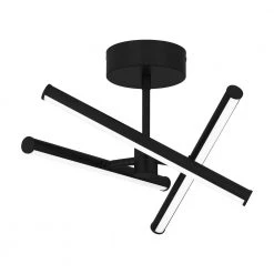 Emily 15 in. 3-Light Matte Black Selectable LED Flush Mount by DSI LIGHTING -Hot Sale Light Society Store matte black dsi lighting flush mount lights dshd19542f1 4f 1000