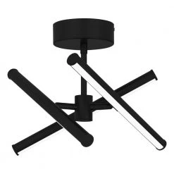 Emily 15 in. 3-Light Matte Black Selectable LED Flush Mount by DSI LIGHTING