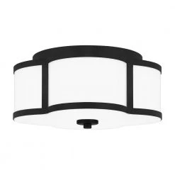 Lillith 15 in. 3-Light Matte Black Flush Mount by DSI LIGHTING