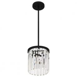 Annaliese 1-Light Matte Black Mini Pendant with Beveled Glass Shades by DSI LIGHTING -Hot Sale Light Society Store matte black dsi lighting pendant lights hd5741d 1f 1000