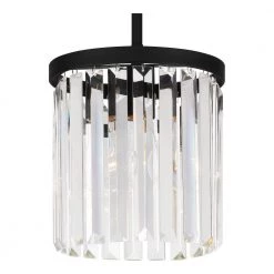 Annaliese 1-Light Matte Black Mini Pendant with Beveled Glass Shades by DSI LIGHTING -Hot Sale Light Society Store matte black dsi lighting pendant lights hd5741d 44 1000