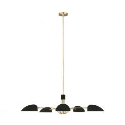 ED Ellen DeGeneres Jane 5-Light Matte Black and Burnished Brass Mid-Century Modern Hanging Chandelier by Generation Lighting Designer Collections 17 ED Ellen DeGeneres Jane 5-Light Matte Black and Burnished Brass Mid-Century Modern Hanging Chandelier by Generation Lighting Designer Collections -Hot Sale Light Society Store matte black generation lighting designer collections chandeliers ec1025mbk 1d 1000