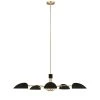 ED Ellen DeGeneres Jane 5-Light Matte Black and Burnished Brass Mid-Century Modern Hanging Chandelier by Generation Lighting Designer Collections -Hot Sale Light Society Store matte black generation lighting designer collections chandeliers ec1025mbk 64 1000