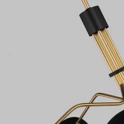 ED Ellen DeGeneres Jane 5-Light Matte Black and Burnished Brass Mid-Century Modern Hanging Chandelier by Generation Lighting Designer Collections 19 ED Ellen DeGeneres Jane 5-Light Matte Black and Burnished Brass Mid-Century Modern Hanging Chandelier by Generation Lighting Designer Collections -Hot Sale Light Society Store matte black generation lighting designer collections chandeliers ec1025mbk c3 1000