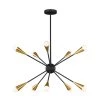 ED Ellen DeGeneres Jax 10-Light Matte Black Mid-Century Modern Hanging Sputnik Chandelier with Swivel Canopy by Generation Lighting Designer Collections 2 ED Ellen DeGeneres Jax 10-Light Matte Black Mid-Century Modern Hanging Sputnik Chandelier with Swivel Canopy by Generation Lighting Designer Collections -Hot Sale Light Society Store matte black generation lighting designer collections chandeliers ec10310mbk 64 1000