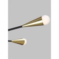 ED Ellen DeGeneres Jax 10-Light Matte Black Mid-Century Modern Hanging Sputnik Chandelier with Swivel Canopy by Generation Lighting Designer Collections -Hot Sale Light Society Store matte black generation lighting designer collections chandeliers ec10310mbk 66 1000