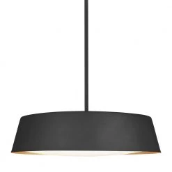 ED Ellen DeGeneres Crafted by Generation Lighting Asher 19 in. W 5-Light Matte Black and Gold Leaf Pendant with Diffuser by Generation Lighting Designer Collections -Hot Sale Light Society Store matte black generation lighting designer collections chandeliers ep1055mbk 40 1000
