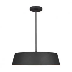ED Ellen DeGeneres Crafted by Generation Lighting Asher 19 in. W 5-Light Matte Black and Gold Leaf Pendant with Diffuser by Generation Lighting Designer Collections -Hot Sale Light Society Store matte black generation lighting designer collections chandeliers ep1055mbk 4f 1000