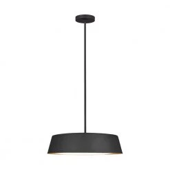ED Ellen DeGeneres Crafted by Generation Lighting Asher 19 in. W 5-Light Matte Black and Gold Leaf Pendant with Diffuser by Generation Lighting Designer Collections