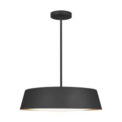 ED Ellen DeGeneres Crafted by Generation Lighting Asher 19 in. W 5-Light Matte Black and Gold Leaf Pendant with Diffuser by Generation Lighting Designer Collections -Hot Sale Light Society Store matte black generation lighting designer collections chandeliers ep1055mbk c3 1000