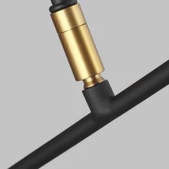 ED Ellen DeGeneres Crafted by Generation Lighting Simon 4.875 in. Matte Black Sconce with Burnished Brass Swivel Handle by Generation Lighting Designer Collections -Hot Sale Light Society Store matte black generation lighting designer collections vanity lighting ew1041mbk a0 1000