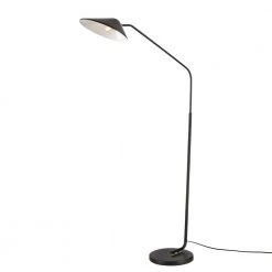 Visby 62.28 in. Matte Black Floor Lamp with Metal Shade by Light Society