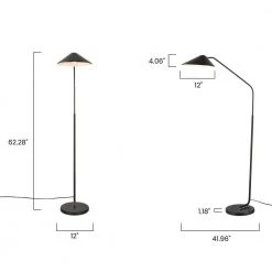 Visby 62.28 in. Matte Black Floor Lamp with Metal Shade by Light Society -Hot Sale Light Society Store matte black light society floor lamps ls f539 bk 76 1000
