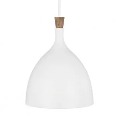ED Ellen DeGeneres Crafted by Generation Lighting Darwin 12 in. W 1-Light Matte White Pendant with Wood Crown Accent by Generation Lighting Designer Collections 11 ED Ellen DeGeneres Crafted by Generation Lighting Darwin 12 in. W 1-Light Matte White Pendant with Wood Crown Accent by Generation Lighting Designer Collections -Hot Sale Light Society Store matte white generation lighting designer collections chandeliers ep1071mwt 40 1000