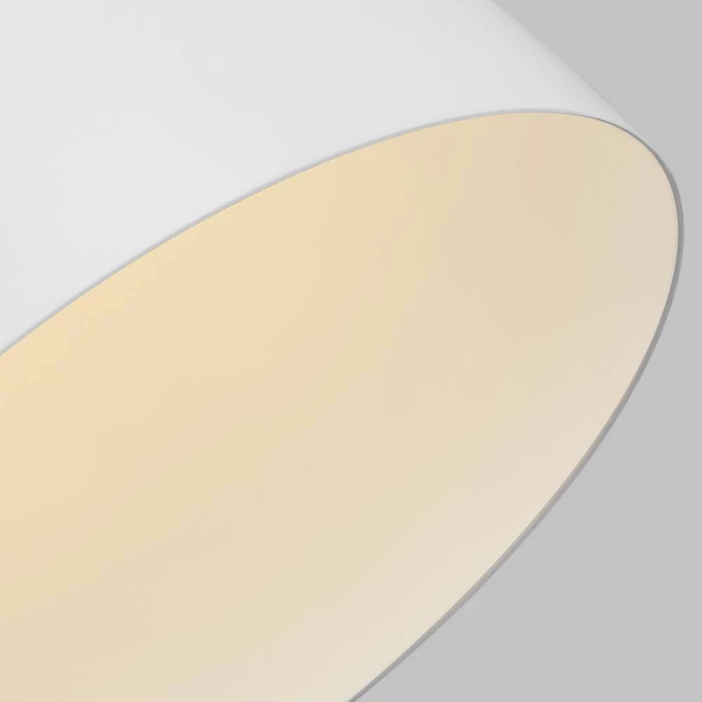 ED Ellen DeGeneres Crafted by Generation Lighting Darwin 12 in. W 1-Light Matte White Pendant with Wood Crown Accent by Generation Lighting Designer Collections 7 ED Ellen DeGeneres Crafted by Generation Lighting Darwin 12 in. W 1-Light Matte White Pendant with Wood Crown Accent by Generation Lighting Designer Collections - Image 5