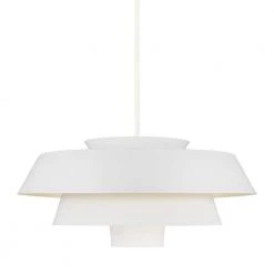 ED Ellen DeGeneres Crafted by Generation Lighting Brisbin 24 in. W 1-Light Matte White 3-Tiered Stacked Shades Pendant by Generation Lighting Designer Collections 8 ED Ellen DeGeneres Crafted by Generation Lighting Brisbin 24 in. W 1-Light Matte White 3-Tiered Stacked Shades Pendant by Generation Lighting Designer Collections -Hot Sale Light Society Store matte white generation lighting designer collections chandeliers ep1081mwt 40 1000