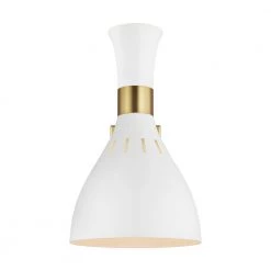 ED Ellen DeGeneres Crafted by Generation Lighting Joan 6.25 in. W 1-Light Matte White and Burnished Brass Swivel Sconce by Generation Lighting Designer Collections 11 ED Ellen DeGeneres Crafted by Generation Lighting Joan 6.25 in. W 1-Light Matte White and Burnished Brass Swivel Sconce by Generation Lighting Designer Collections -Hot Sale Light Society Store matte white generation lighting designer collections vanity lighting ew1061mwt c3 1000