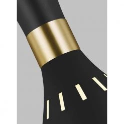ED Ellen DeGeneres Crafted by Generation Lighting Joan 6.25 in. W 1-Light Matte Black and Burnished Brass Mini Pendant by Generation Lighting Designer Collections 9 ED Ellen DeGeneres Crafted by Generation Lighting Joan 6.25 in. W 1-Light Matte Black and Burnished Brass Mini Pendant by Generation Lighting Designer Collections -Hot Sale Light Society Store midnight black generation lighting designer collections pendant lights ep1141mbk 40 1000