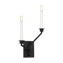 ED Ellen DeGeneres Crafted by Generation Lighting Hopton 4.75 in. Midnight Black Right Double Sconce by Generation Lighting Designer Collections