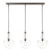 Modena 3-Light Modern Bronze/Clear Island Light with Glass Shades by Light Society -Hot Sale Light Society Store modern bronze clear light society chandeliers ls c307 bz cl 64 1000