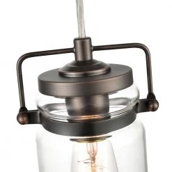 Topeka 1-Light Modern Bronze Mini-Pendant with Clear Glass Shade by Light Society -Hot Sale Light Society Store modern bronze light society chandeliers ls c236 bz fa 1000