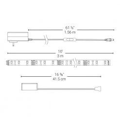 Wi-Fi RGB 10 ft. LED Light Strip by BAZZ -Hot Sale Light Society Store multi color bazz led strip lights u183mrgbwwf 1f 1000