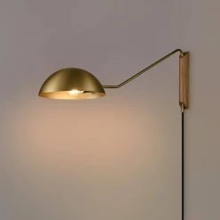 Taby 1-Light Natural/Brushed Brass Wall Sconce by Light Society -Hot Sale Light Society Store natural brushed brass light society wall sconces ls w561 nt 31 1000