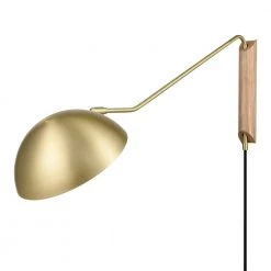 Taby 1-Light Natural/Brushed Brass Wall Sconce by Light Society -Hot Sale Light Society Store natural brushed brass light society wall sconces ls w561 nt 44 1000
