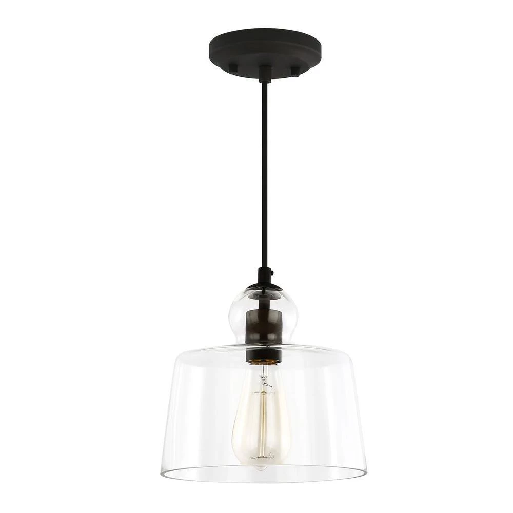 Tripoli 1-Light Oil Rubbed Bronze Pendant with Clear Glass Shade by Light Society 8 Tripoli 1-Light Oil Rubbed Bronze Pendant with Clear Glass Shade by Light Society - Image 6