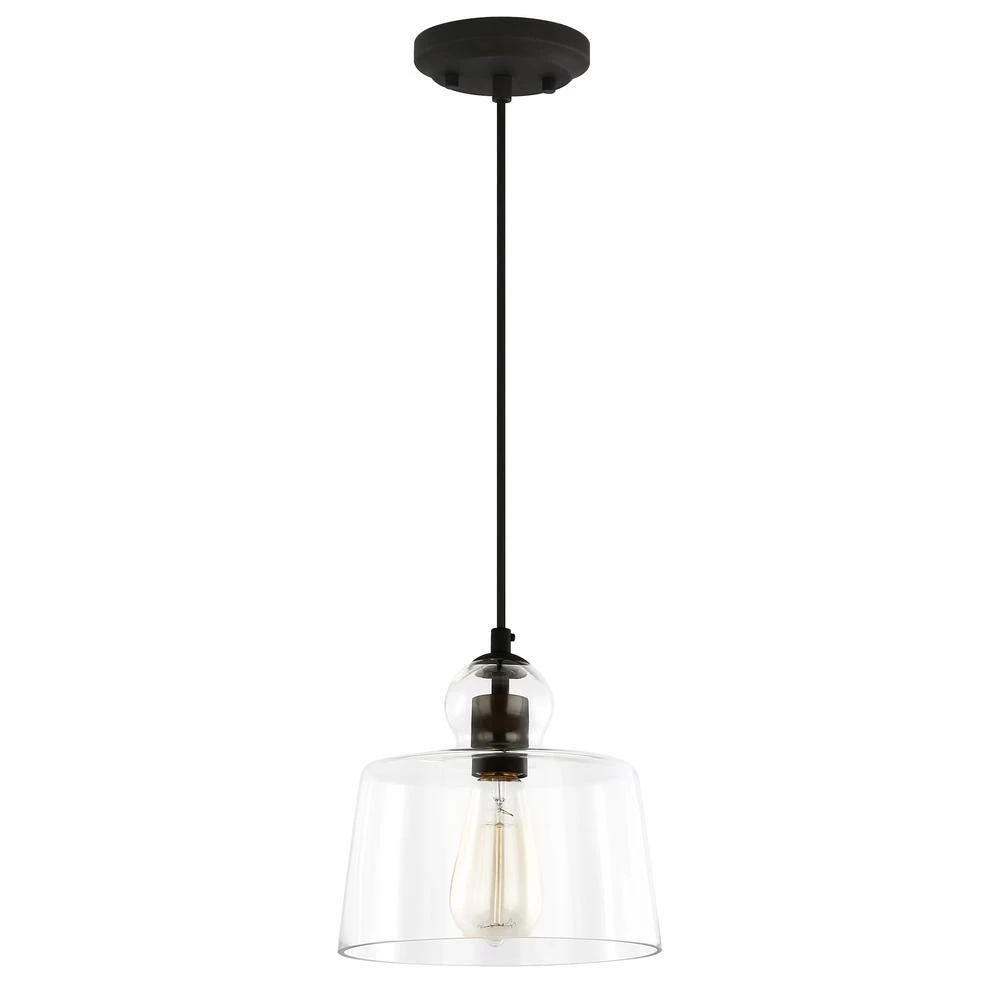 Tripoli 1-Light Oil Rubbed Bronze Pendant with Clear Glass Shade by Light Society 7 Tripoli 1-Light Oil Rubbed Bronze Pendant with Clear Glass Shade by Light Society - Image 5