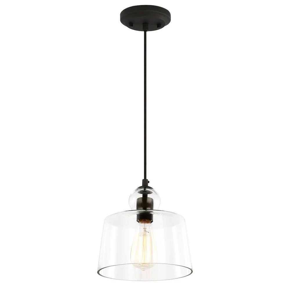 Tripoli 1-Light Oil Rubbed Bronze Pendant with Clear Glass Shade by Light Society 10 Tripoli 1-Light Oil Rubbed Bronze Pendant with Clear Glass Shade by Light Society - Image 8
