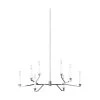 ED Ellen DeGeneres Hopton 8-Light Polished Nickel Modern Hanging Linear Candlestick Chandelier by Generation Lighting Designer Collections -Hot Sale Light Society Store polished nickel generation lighting designer collections chandeliers ec1118pn 64 1000