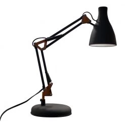 Loft 20 in. Sand Black Table Lamp with Copper Accent by BAZZ