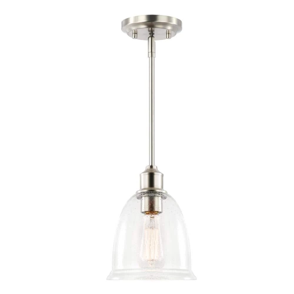 Austin 1-Light Satin Nickel Pendant with Clear Glass Shade by Light Society 7 Austin 1-Light Satin Nickel Pendant with Clear Glass Shade by Light Society - Image 5