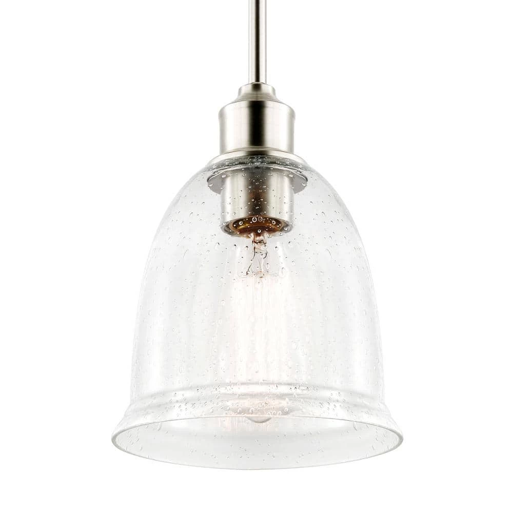 Austin 1-Light Satin Nickel Pendant with Clear Glass Shade by Light Society 8 Austin 1-Light Satin Nickel Pendant with Clear Glass Shade by Light Society - Image 6