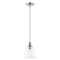Austin 1-Light Satin Nickel Pendant with Clear Glass Shade by Light Society 14 Austin 1-Light Satin Nickel Pendant with Clear Glass Shade by Light Society -Hot Sale Light Society Store satin nickel light society chandeliers ls c242 sn 4f 1000