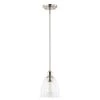 Austin 1-Light Satin Nickel Pendant with Clear Glass Shade by Light Society 1 Austin 1-Light Satin Nickel Pendant with Clear Glass Shade by Light Society -Hot Sale Light Society Store satin nickel light society chandeliers ls c242 sn 64 1000