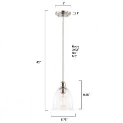 Austin 1-Light Satin Nickel Pendant with Clear Glass Shade by Light Society 18 Austin 1-Light Satin Nickel Pendant with Clear Glass Shade by Light Society -Hot Sale Light Society Store satin nickel light society chandeliers ls c242 sn 76 1000