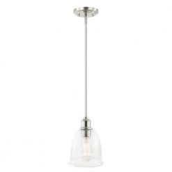 Austin 1-Light Satin Nickel Pendant with Clear Glass Shade by Light Society 17 Austin 1-Light Satin Nickel Pendant with Clear Glass Shade by Light Society -Hot Sale Light Society Store satin nickel light society chandeliers ls c242 sn fa 1000