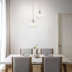 Sheridan 1-Light Satin Nickel Pendant with Clear Glass Shade by Light Society -Hot Sale Light Society Store satin nickel light society chandeliers ls c244 sn 31 1000