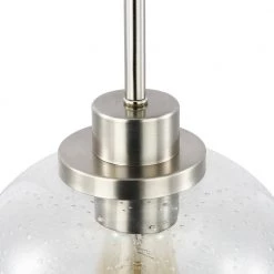 Sheridan 1-Light Satin Nickel Pendant with Clear Glass Shade by Light Society -Hot Sale Light Society Store satin nickel light society chandeliers ls c244 sn 44 1000