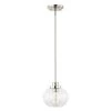 Sheridan 1-Light Satin Nickel Pendant with Clear Glass Shade by Light Society 1 Sheridan 1-Light Satin Nickel Pendant with Clear Glass Shade by Light Society -Hot Sale Light Society Store satin nickel light society chandeliers ls c244 sn 64 1000