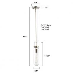 Tahoe 1-Light Satin Nickel/Seeded Pendant with Glass Shade by Light Society -Hot Sale Light Society Store satin nickel seeded light society chandeliers ls c327 sn sd 76 1000