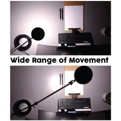 17.5 in. Silver Integrated LED Table Lamp with Adjustable Brightness by BAZZ 11 17.5 in. Silver Integrated LED Table Lamp with Adjustable Brightness by BAZZ -Hot Sale Light Society Store silver bazz desk lamps t19207s 4f 1000