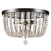 Serena 15 in. 3-Light Silver Grey Flush Mount with Grey Wood Beads by DSI LIGHTING -Hot Sale Light Society Store silver grey dsi lighting flush mount lights dshd19544f 64 1000