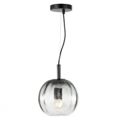 Ravello 1-Light Smokey Pendant Light with Ghass Shade by Light Society